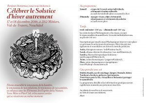"Solstice d'Hiver Autrement" : samedi 17 et dimanche 18 décembre à Môtiers (Neuchâtel) 3
